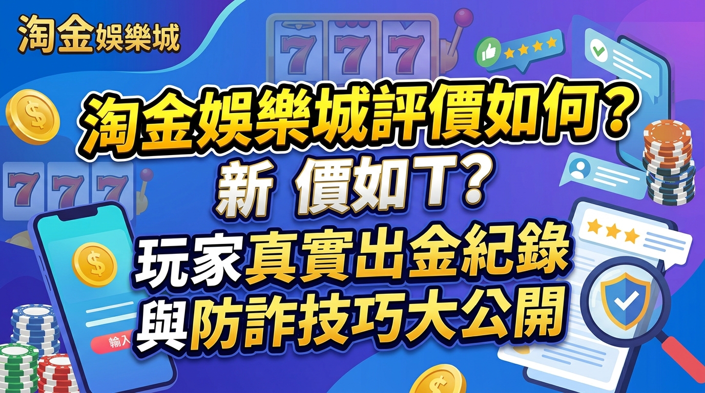 淘金娛樂城評價如何？玩家真實出金紀錄與防詐技巧大公開
